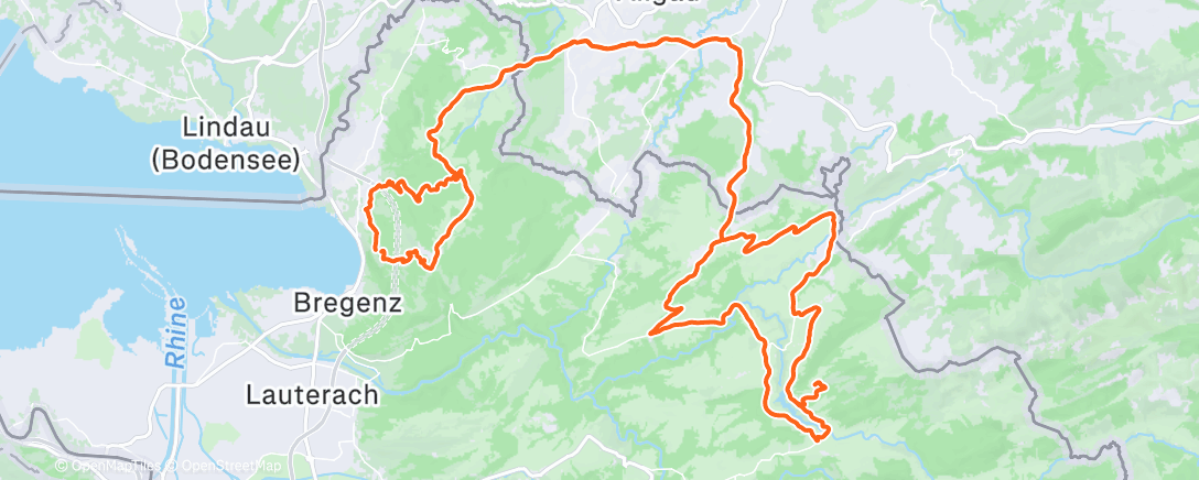 Map of the activity, Lunch Ride