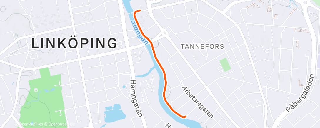 Map of the activity, Morning Run