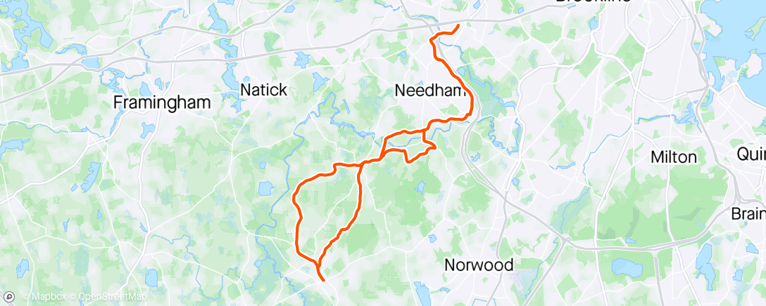 Map of the activity, Foil Apex South Ride