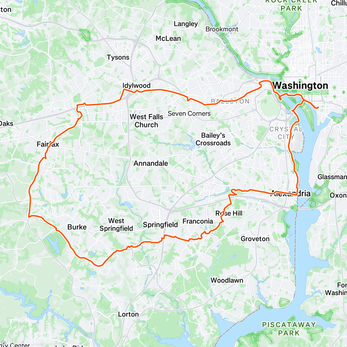 Map of the activity, Morning Ride