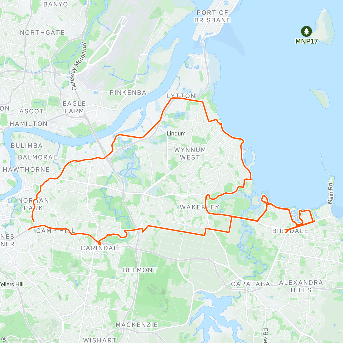 Map of the activity, Morning Ride