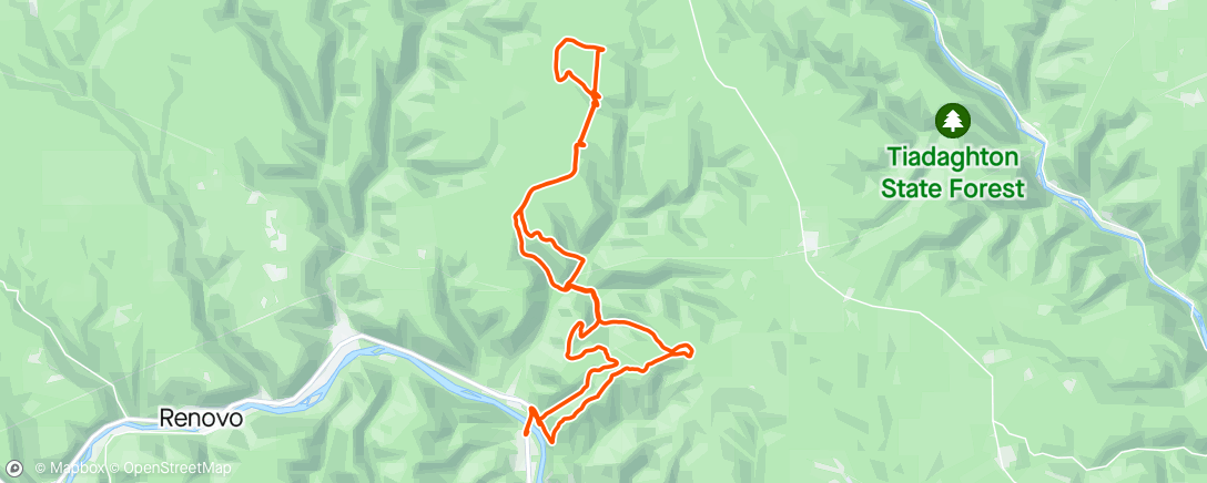 Map of the activity, Hyner 50K