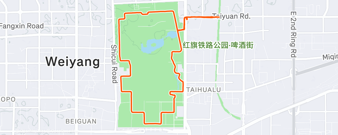 Карта физической активности (Afternoon Run 10.2KM 🌫️)