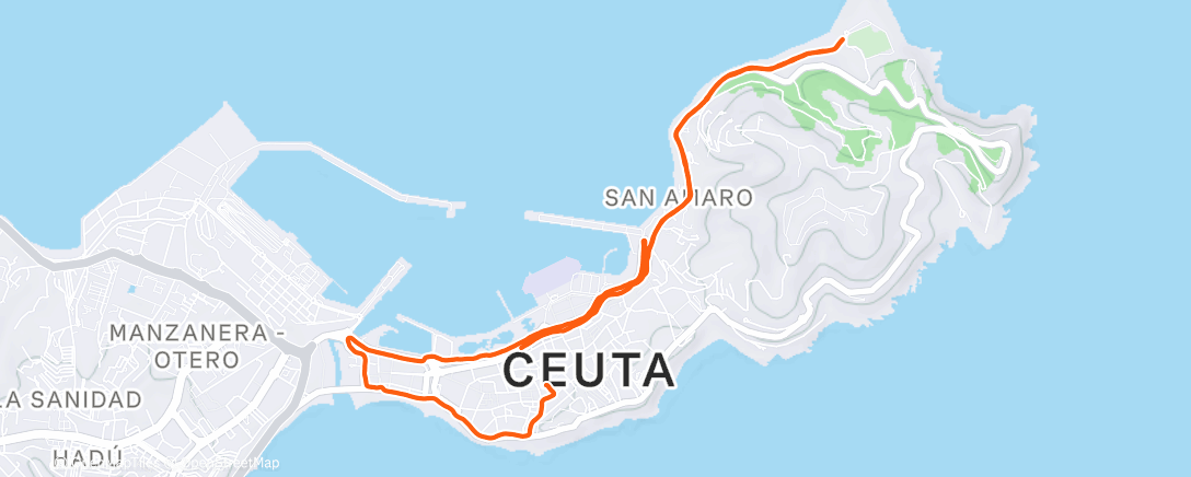 Map of the activity, Carrera de mañana