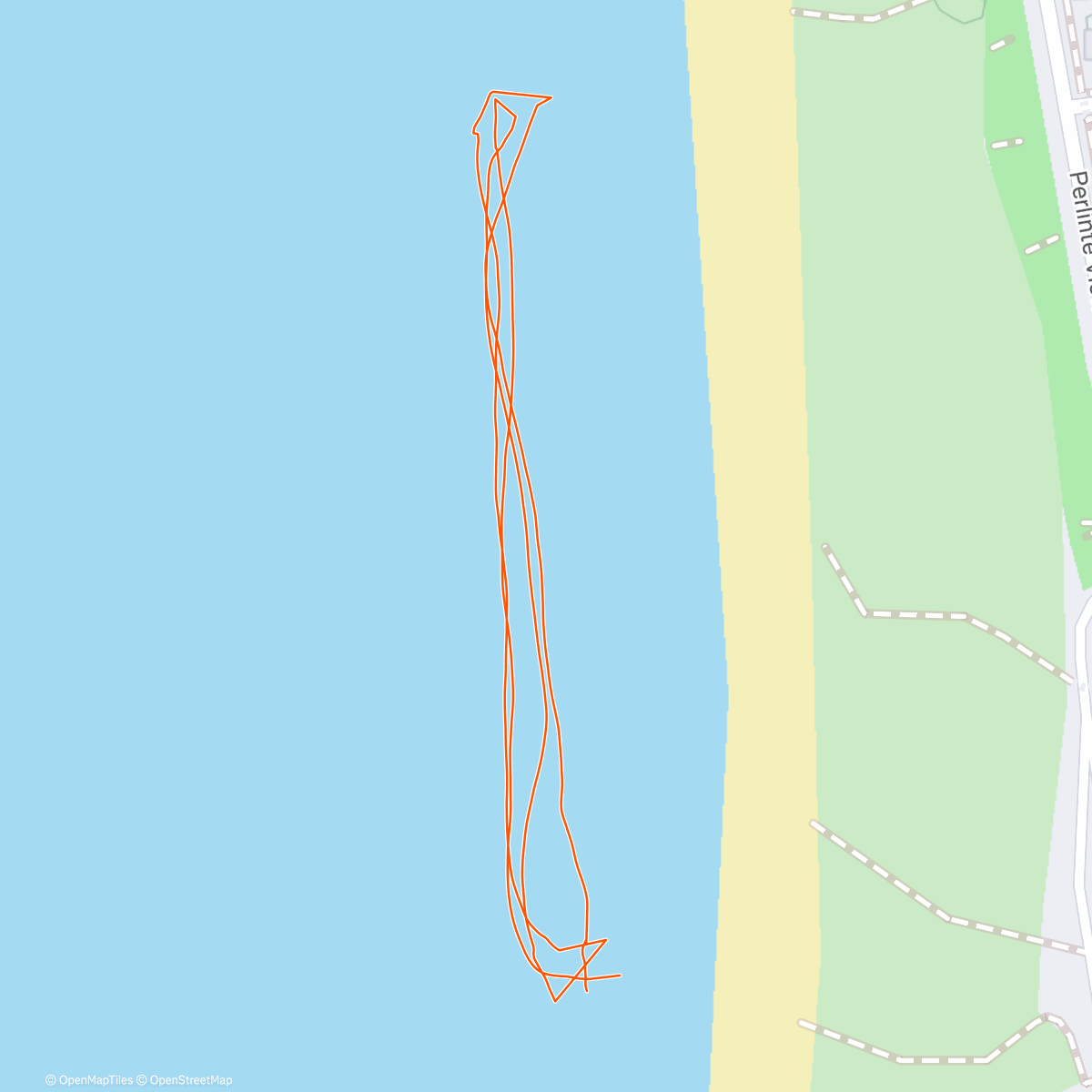 Map of the activity, Morning Swim