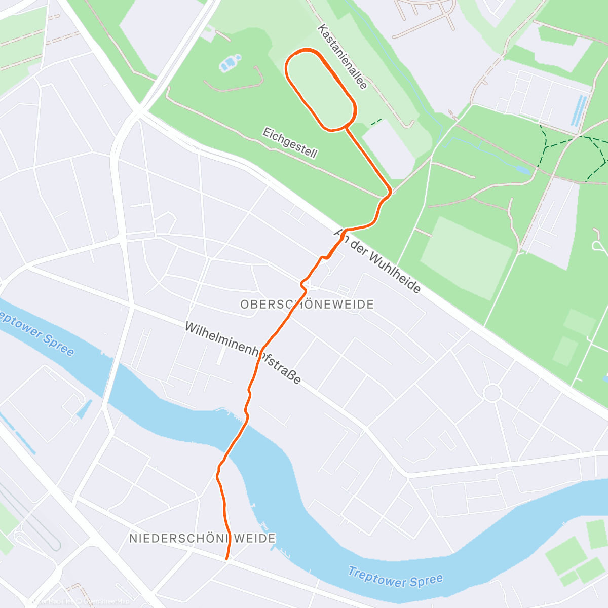 Map of the activity, Afternoon Run - Sprints