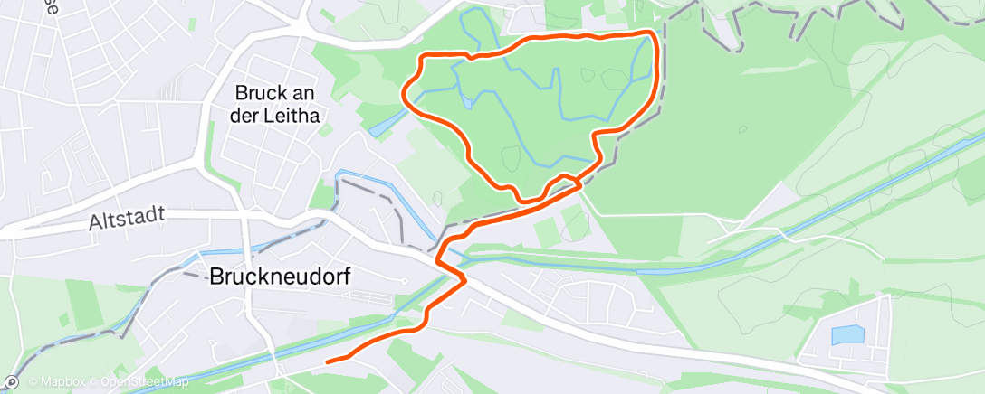 Map of the activity, Evening Run