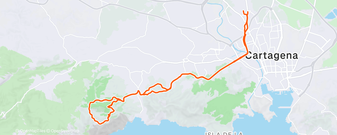 Карта физической активности (Bicicleta eléctrica a la hora del almuerzo)