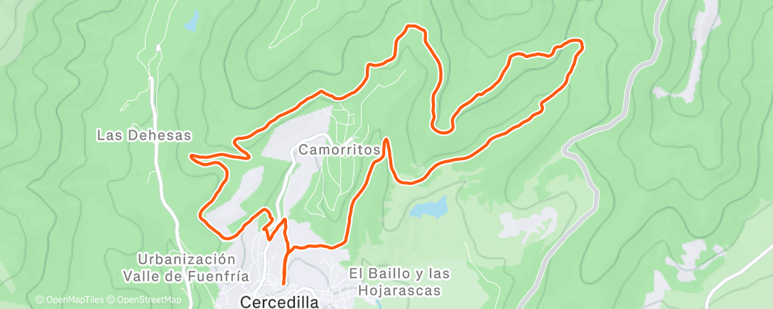 Карта физической активности (Carrera a la hora del almuerzo)