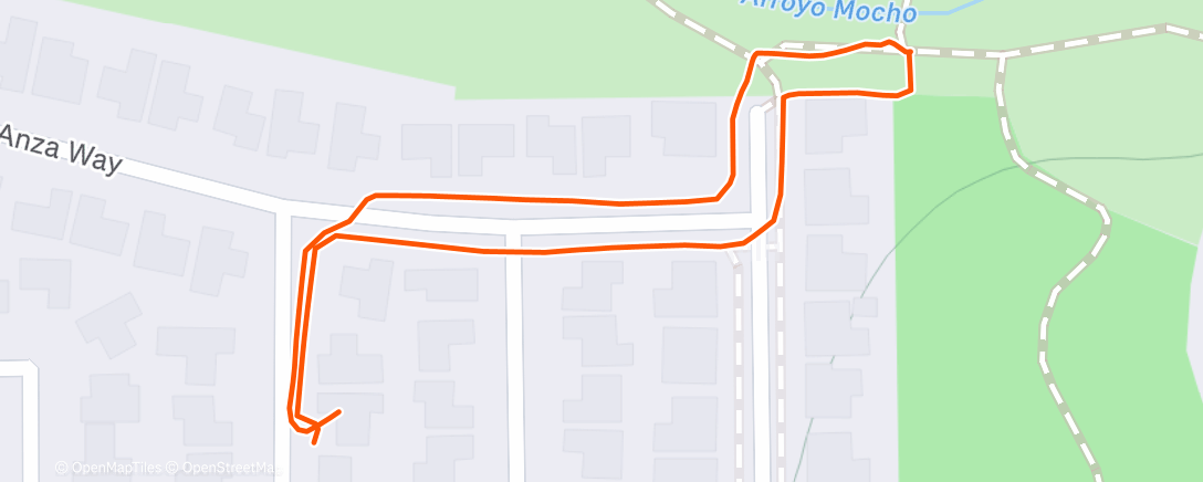 Map of the activity, Creek Jaunt