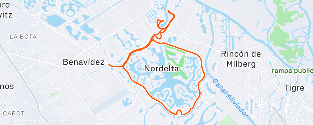 Map of the activity, Lunch Ride