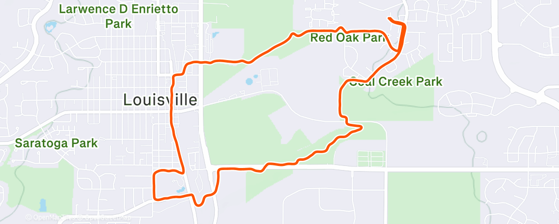 Карта физической активности (Afternoon Run)