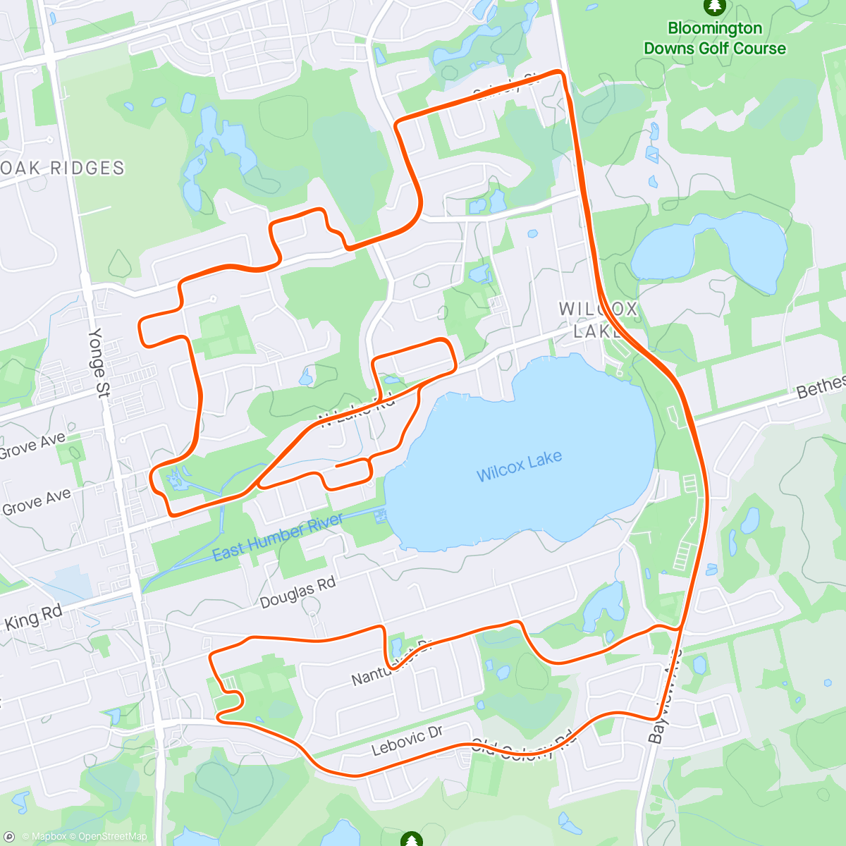 Map of the activity, 4/15/24 Windy Afternoon Ride