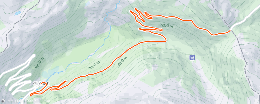 Map of the activity, FulGaz - Furka Pass from Gletsch