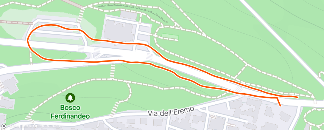 Map of the activity, ⛅ 0,86km: Defaticamento