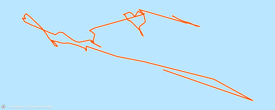 Mapa da atividade, Surf por la tarde