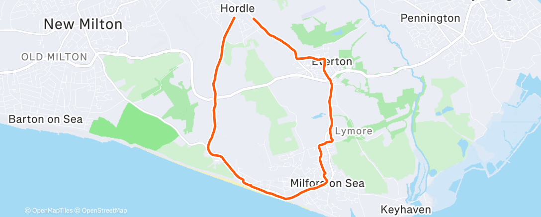 Map of the activity, Monday Milford Loop