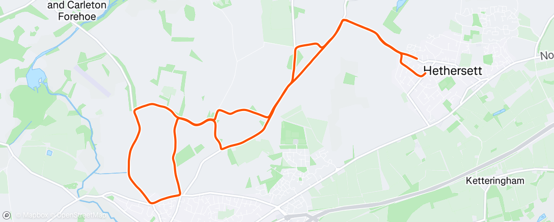 Map of the activity, Lunch Run