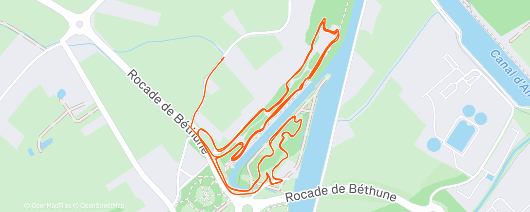 Map of the activity, Sortie vélo le midi