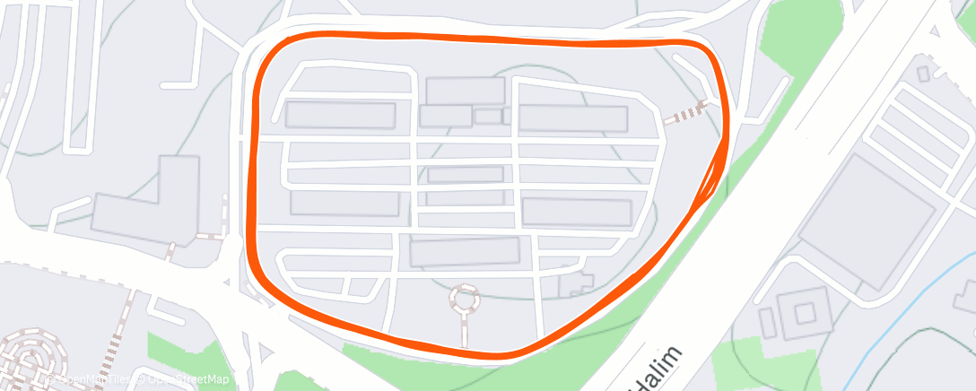 Map of the activity, Evening Run