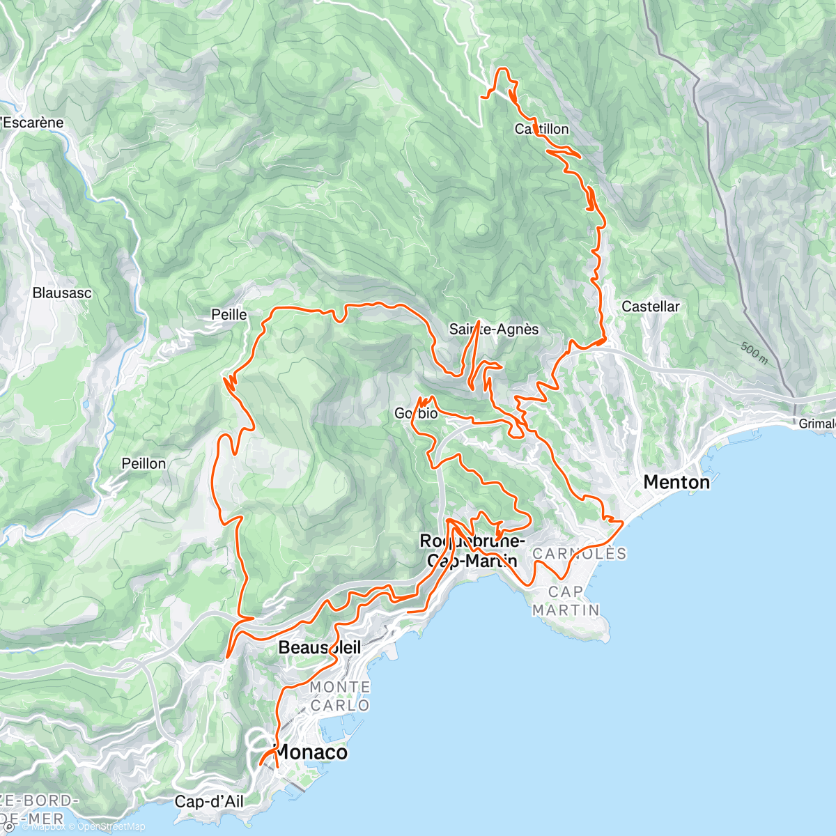 Map of the activity, 🇲🇨🛵💨🚴‍♂️😅
