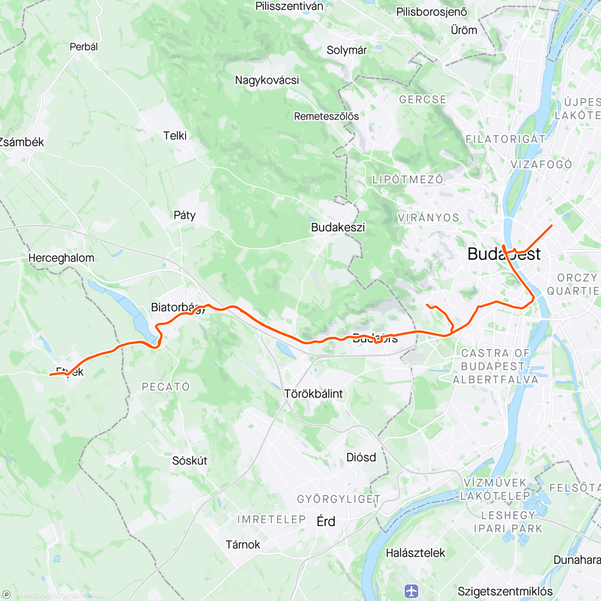 Map of the activity, TdH szurkolás