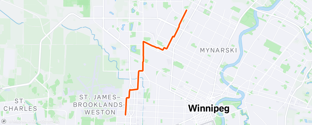 Map of the activity, Thursday // Commute Run