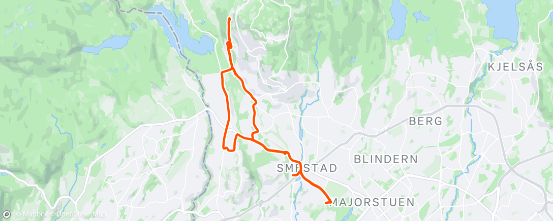 Map of the activity, OBVx3, intervaller