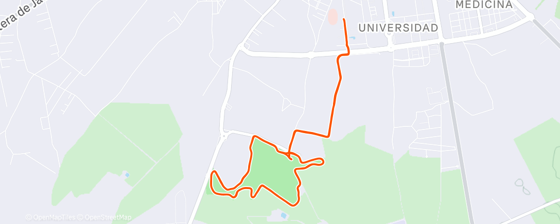Map of the activity, Morning Run