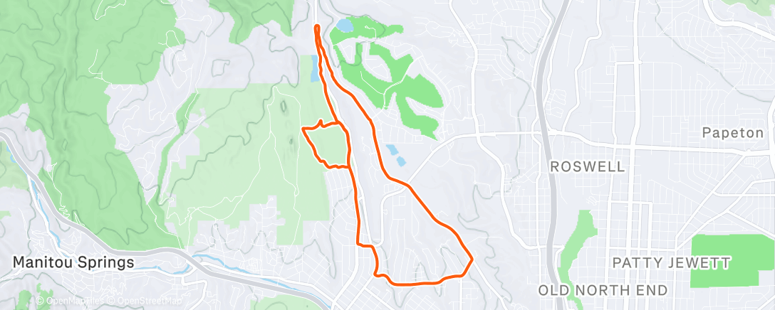 Map of the activity, Morning Run