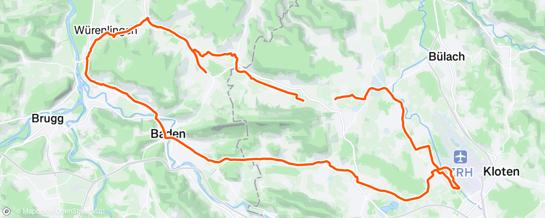 Karte der Aktivität „Mittagsradfahrt”