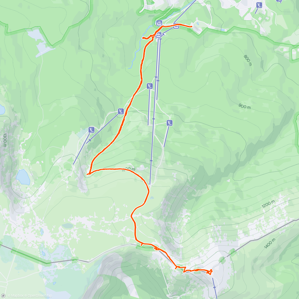 Map of the activity, Śnieżka