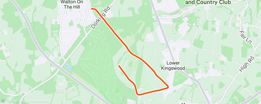 Map of the activity, Lunch Run