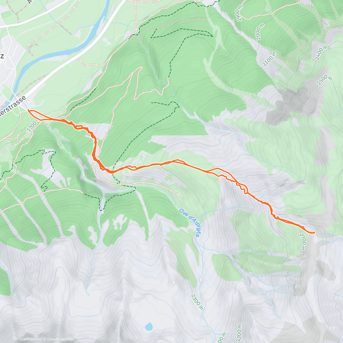 Map of the activity, Downhill training 📉
