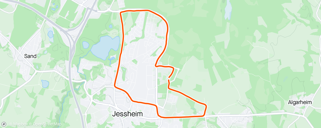 Map of the activity, Rolig runde🏃‍♀️