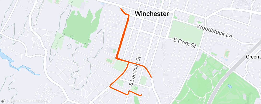 Map of the activity, Morning Run