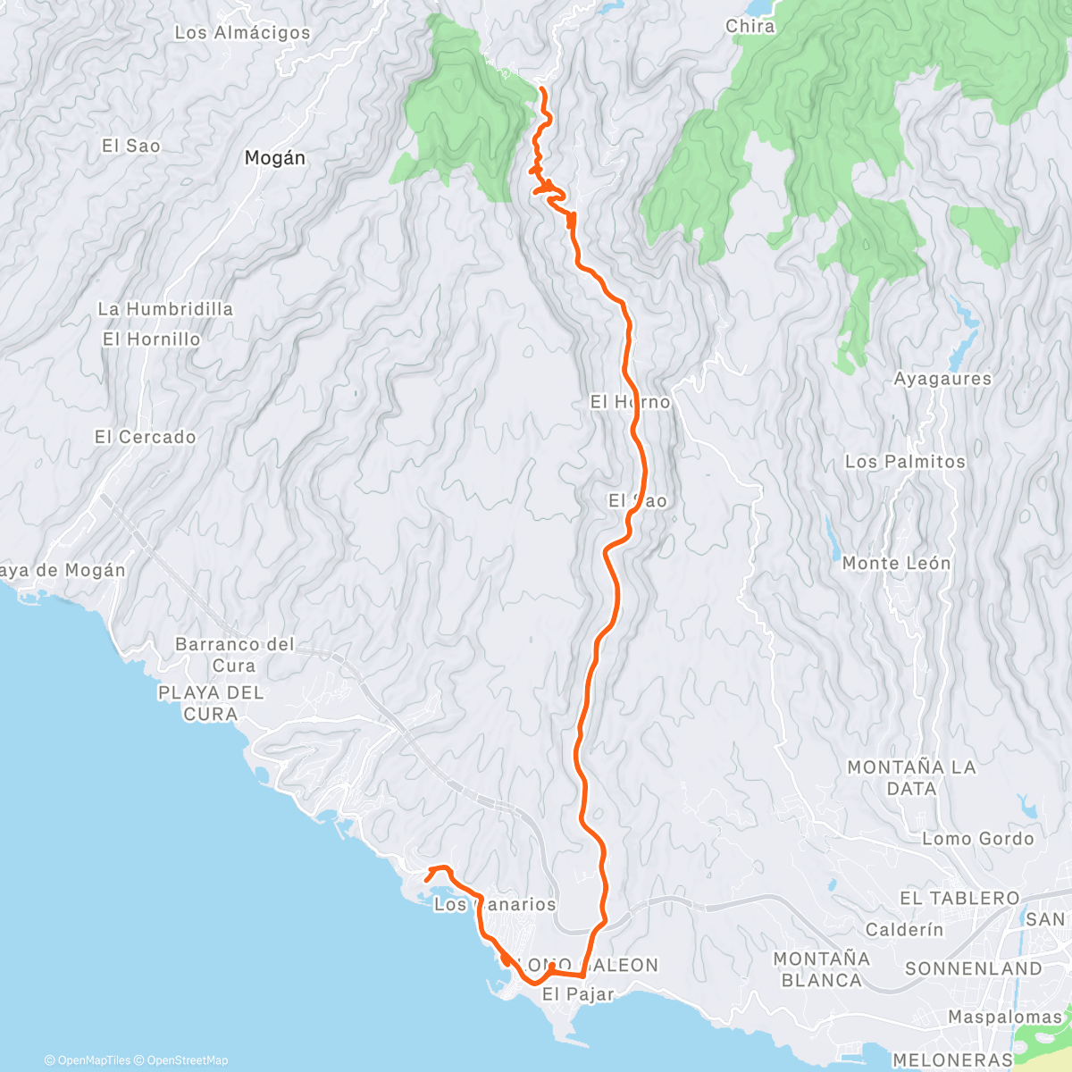 Map of the activity, Lunch Ride