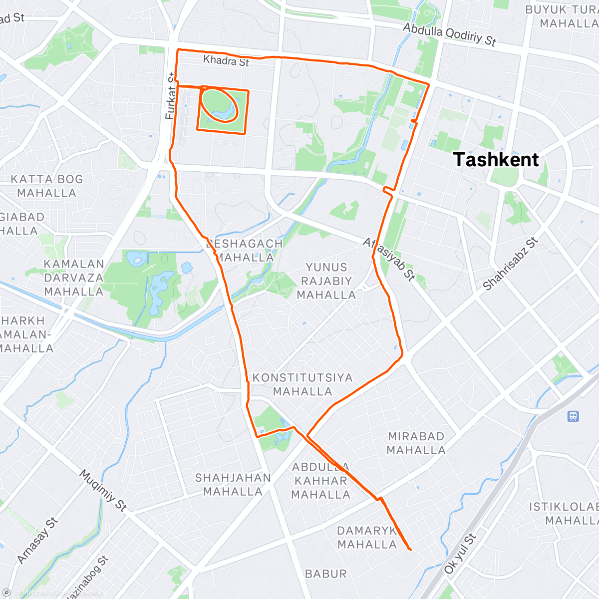 Карта физической активности (🇺🇿 Morning Run Sunday)