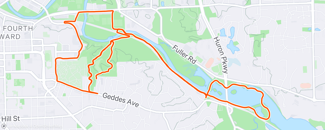 Map of the activity, Morning Run