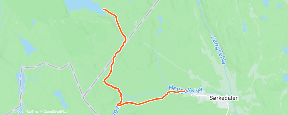 Map of the activity, 6×5 min skøyting