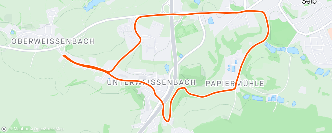 Map of the activity, Abendlauf Tempo