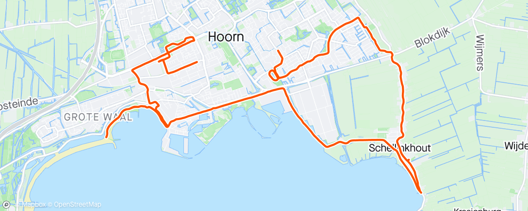 Map of the activity, Town fietsen