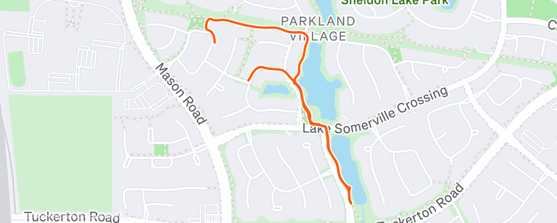 Map of the activity, Athletica | Harris County Walking