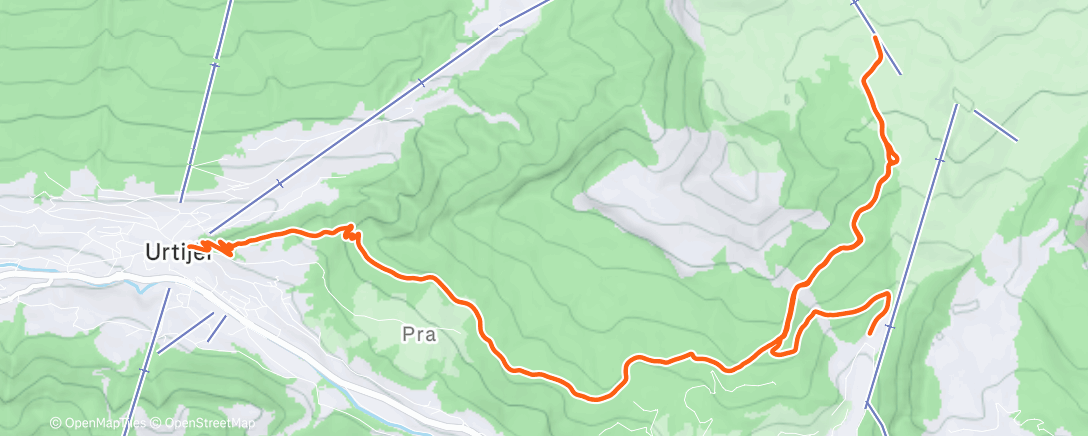 Map of the activity, Camminata con Bobby