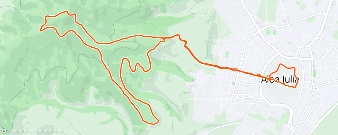 Map of the activity, Alba Iulia City Race 2024