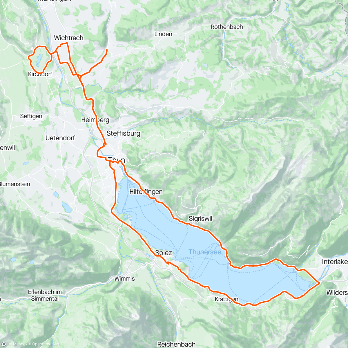 Map of the activity, VCA Tour 1 2024, ume Thunersee mit Roman,Bärnu u Wali😎