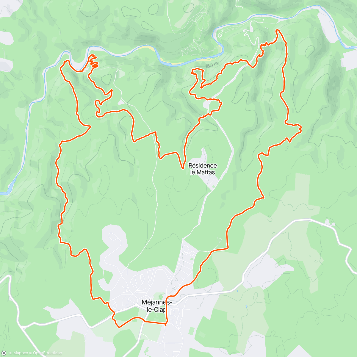 Map of the activity, Trail des Avens, 2ème partie, costaud 🤪et... surprise à l'arrivée  : Dénivelé +900D 😱. Total donc,  39kms 1100d+. Chrono correct
 💪🎶🎵🧘‍♀️