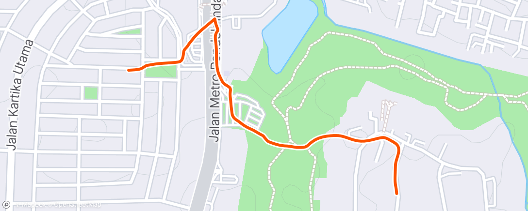 Map of the activity, Afternoon Walk (PI)