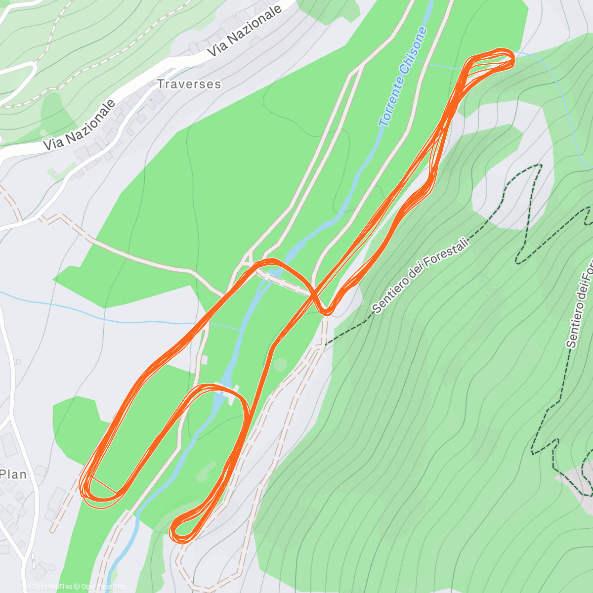 Map of the activity, Cross-Country SKIING