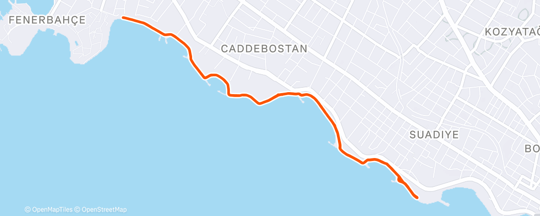 Map of the activity, Morning Run
